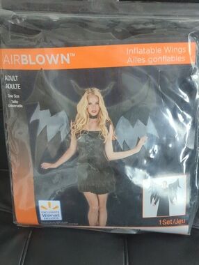 Airblown Inflatable Black Bat Wings Kids Costume Accessory New